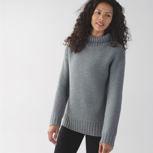 lululemon athletica Sweaters - LULULEMON Karma Kurmasana Sweater in Heathered Medium Grey